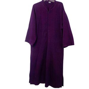 Natori Beijing purple quilted caftan NWOT Size L
